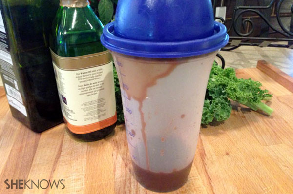 Salad dressing prepped in shaker | Sheknows.ca - step two
