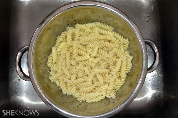 Pasta salad | Sheknows.ca - drained noodles