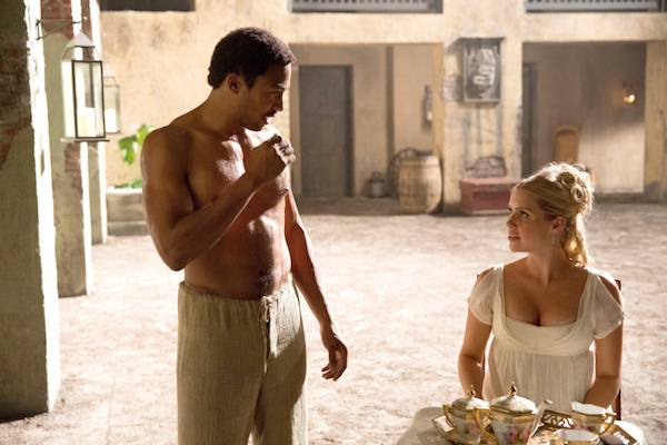 Marcel and Rebekah in a flashback during The Originals