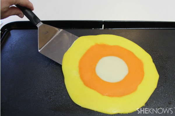 Candy corn crepes