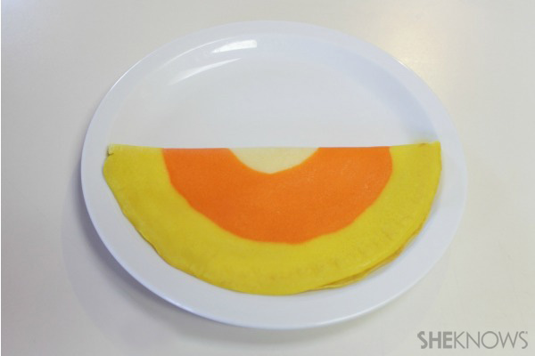 Candy corn crepes