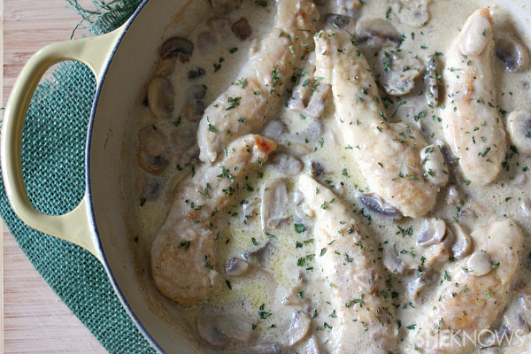 Creamy chicken and mushroom skillet
