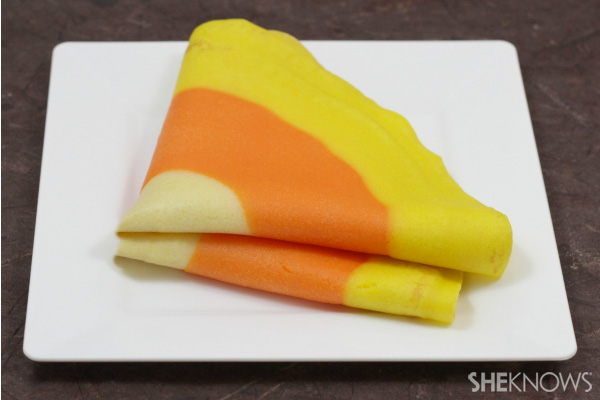 Candy corn crepes