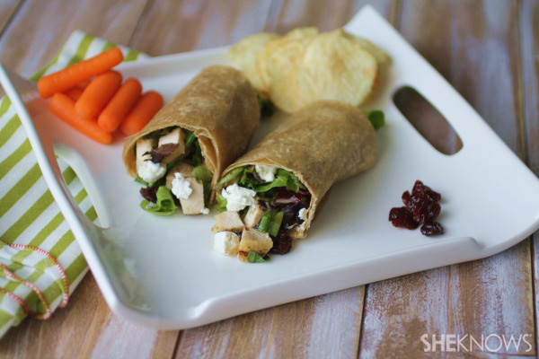 Sunday dinner: Cherry-studded chicken salad wraps