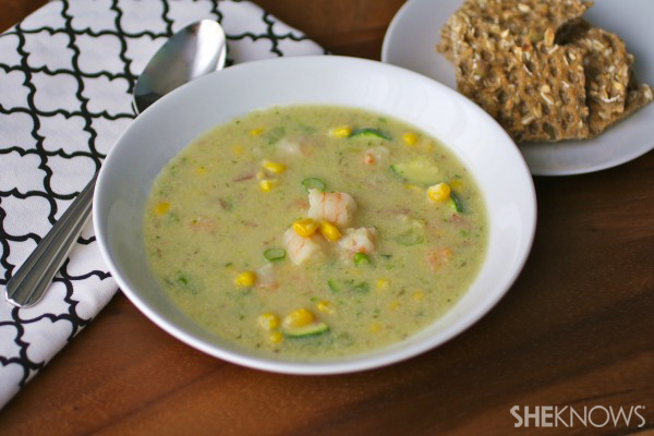 Sunday dinner: Shrimp and sweet corn chowder
