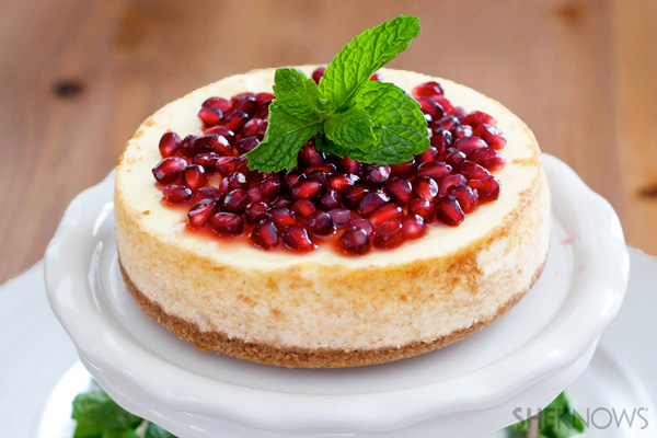Pomegranate cheesecake