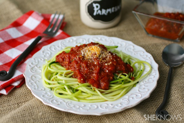 Meatless Monday: Zucchini “spaghetti” with easy marinara sauce