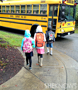Getting on the school bus