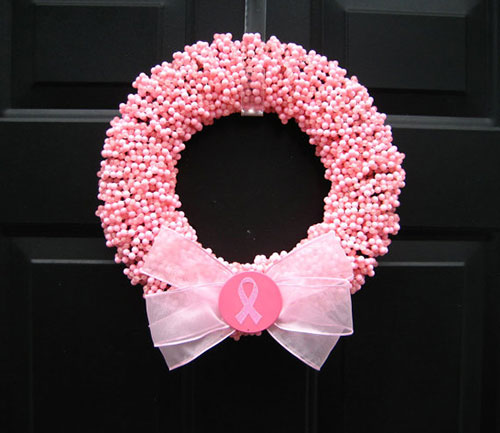 Breast Cancer Awareness wreath