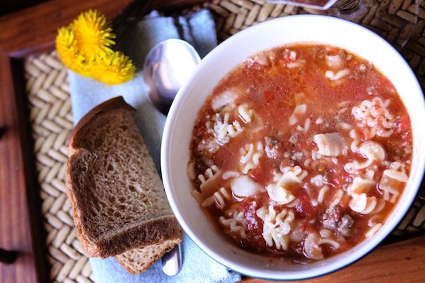 Tomato burger soup