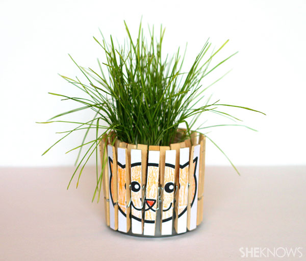 Clothes pin kitty cat craft