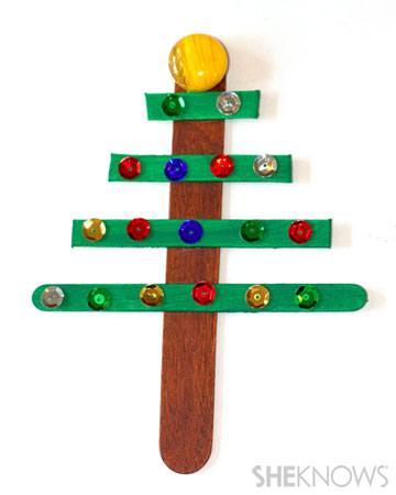 Craft stick Christmas tree