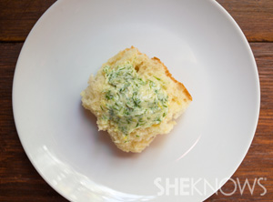 roll with dill and lemon butter