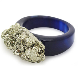 pyrite cocktail ring