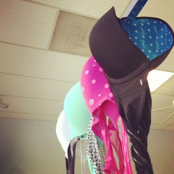 bras hanging