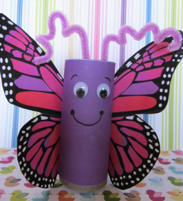 Toilet paper roll butterfly