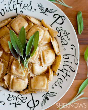 Butternut squash ravioli