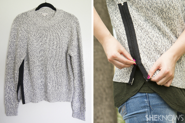 DIY zip sweater | SheKnows.com