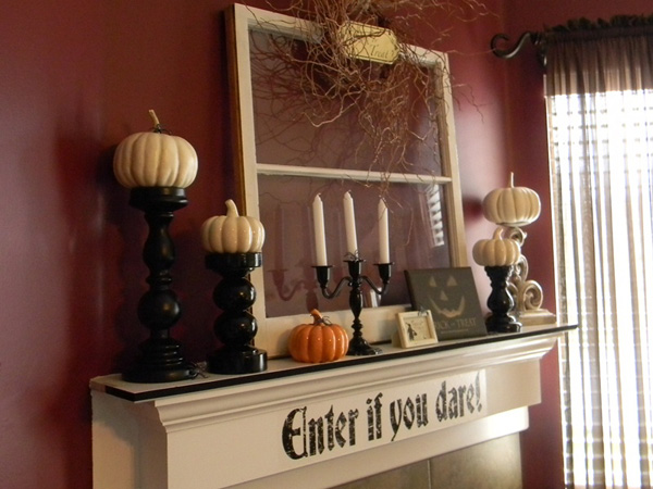 Halloween mantle