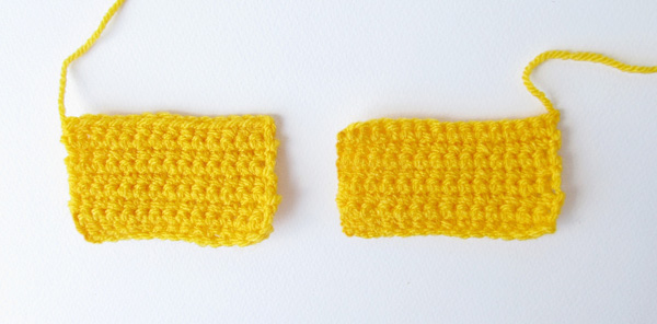 Amigurumi school bus: hood panels