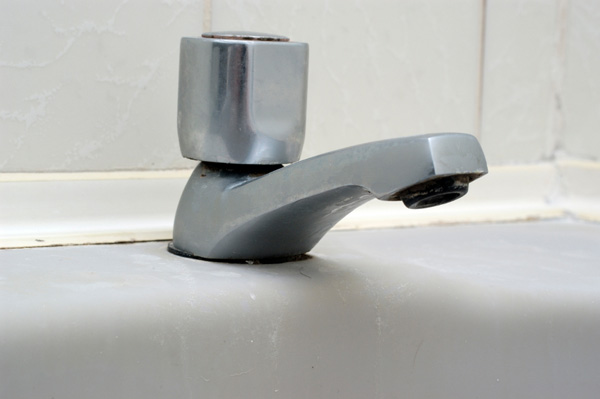 Lime scale on bathroom faucet