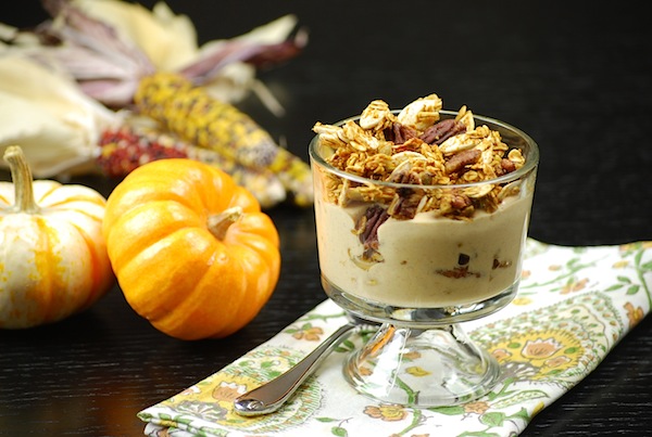 pumpkin spice granola and yogurt parfaits recipe