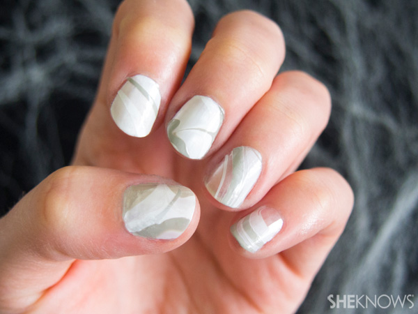 Ghostly spirit Halloween nails | SheKnows.com