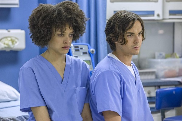 Remy and Caleb at the hospital