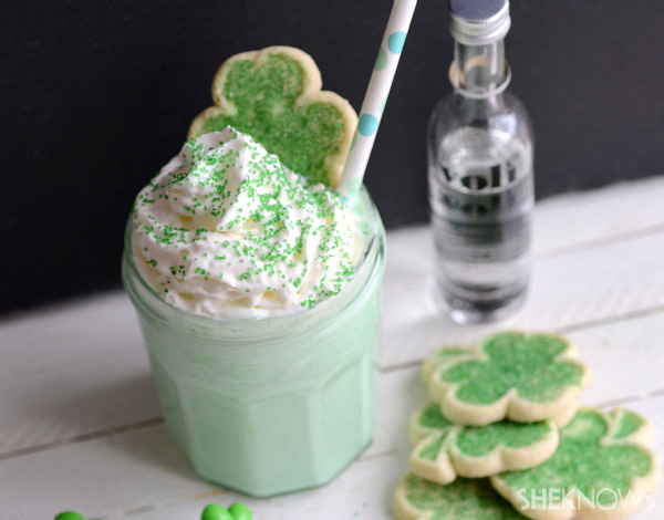 Boozy shamrock shake