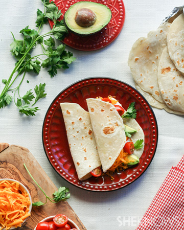 Homemade flour tortillas
