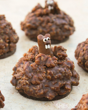 Pop-up groundhog cookies