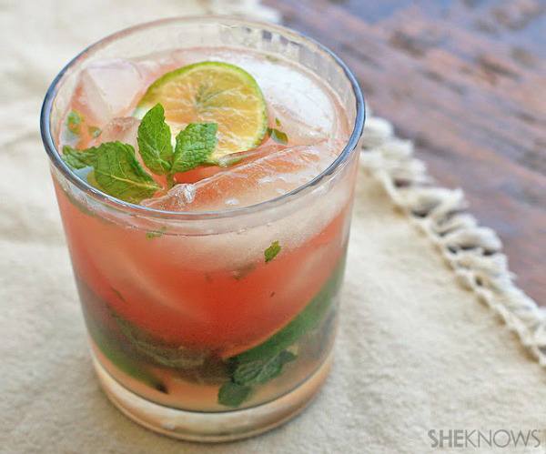 Watermelon tequila mojito