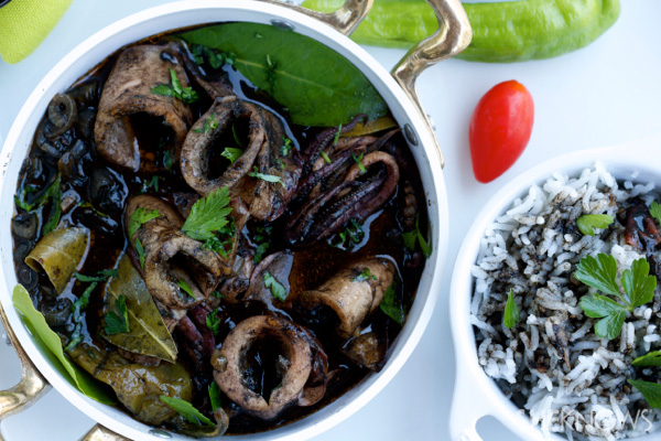 Asian adobo calamari