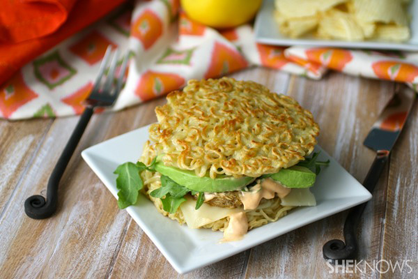 Meatless Monday: Veggie ramen burger with spicy mayo