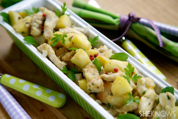 Turkey, almond & apple stir-fry