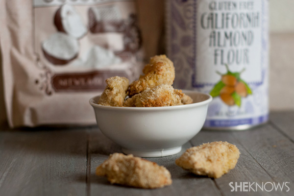 Bite size gluten-free coconut chicken