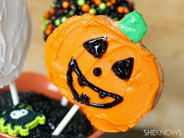 3 Halloween cookie pops