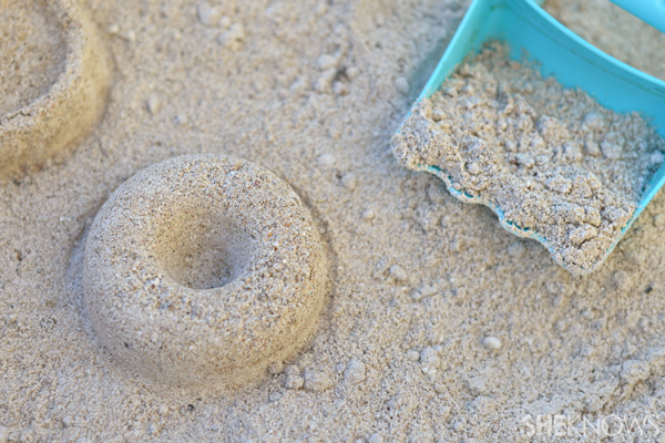 Corn starch moldable beach sand