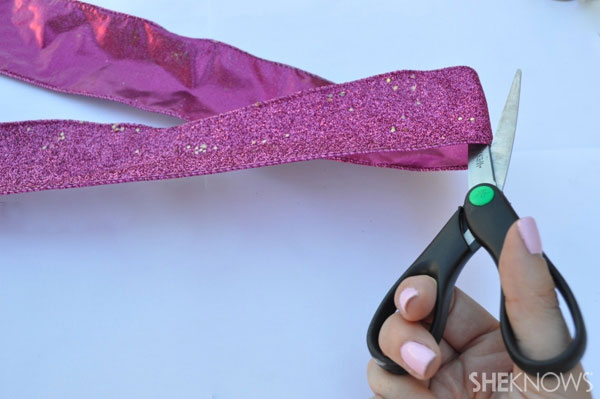 Flower Pot: Cut ribbon for straps