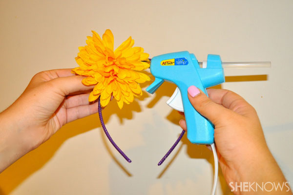 Flower Pot: glue flower to headband