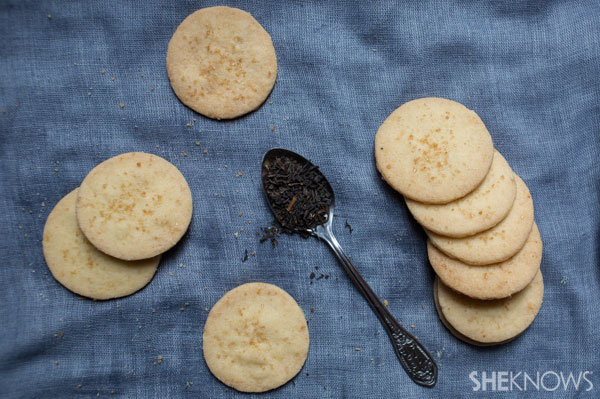 Tea-infused vegan shortbread