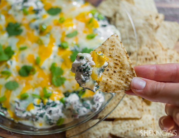 South-of-the-border spinach cheese dip