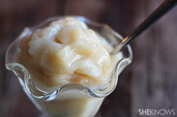 Delicious gingered pear frost dessert