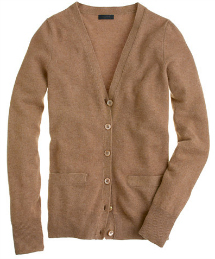 camel boyfriend cardigan