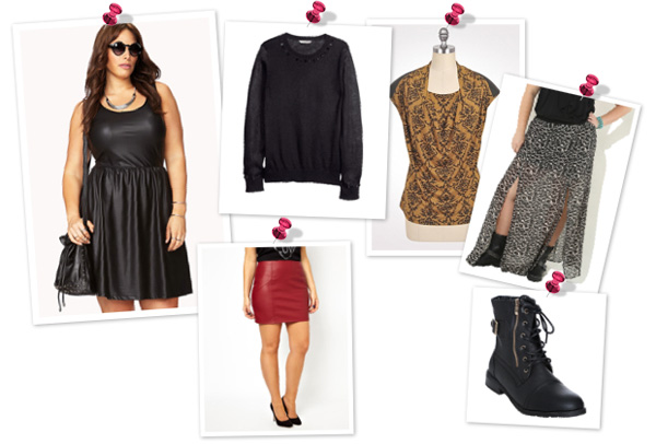 An edgy and trendy look for plus size women