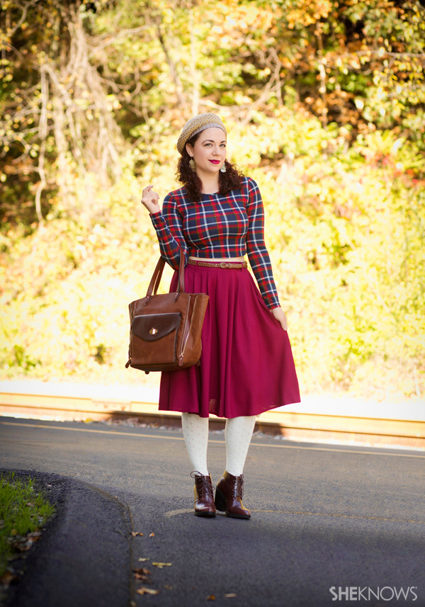 Fall outfits that rock plaid and polka dots | ModCloth & SheKnows.com