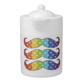 Mustache teapot