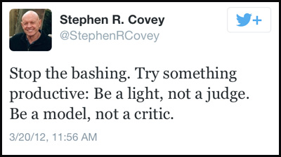 Inspirational tweet from Stephen R. Covey
