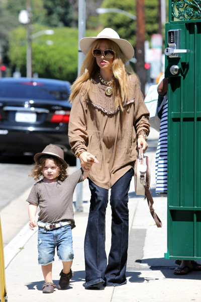 Pregnant Rachel Zoe and Skyler