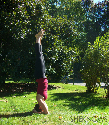 Headstand for toning